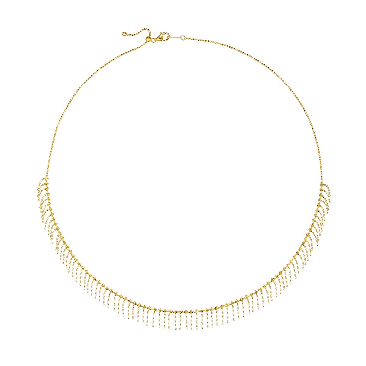Collier Pampilles Argent 925 Plaqué Or Rose Ajustable Coffret