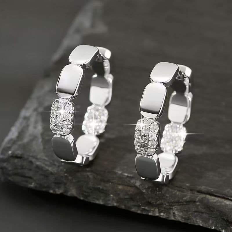 Boucles Or Rose Nid d'Abeilles, Manchons Audacieux Luxe Discret
