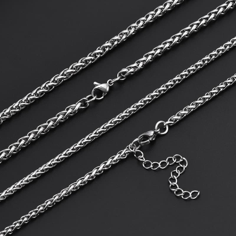 Collier Chaîne Acier Titanium Inoxydable