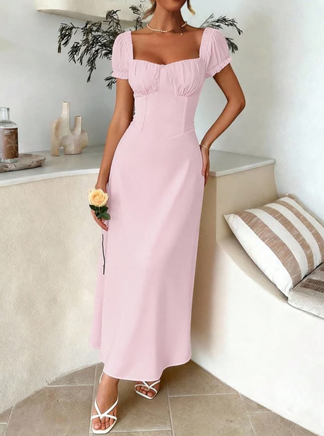 Robe Femme Chic Uni Style Bandage Fluide