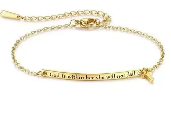 Bracelet Jonc Ajustable en Acier Inoxydable pour Femme