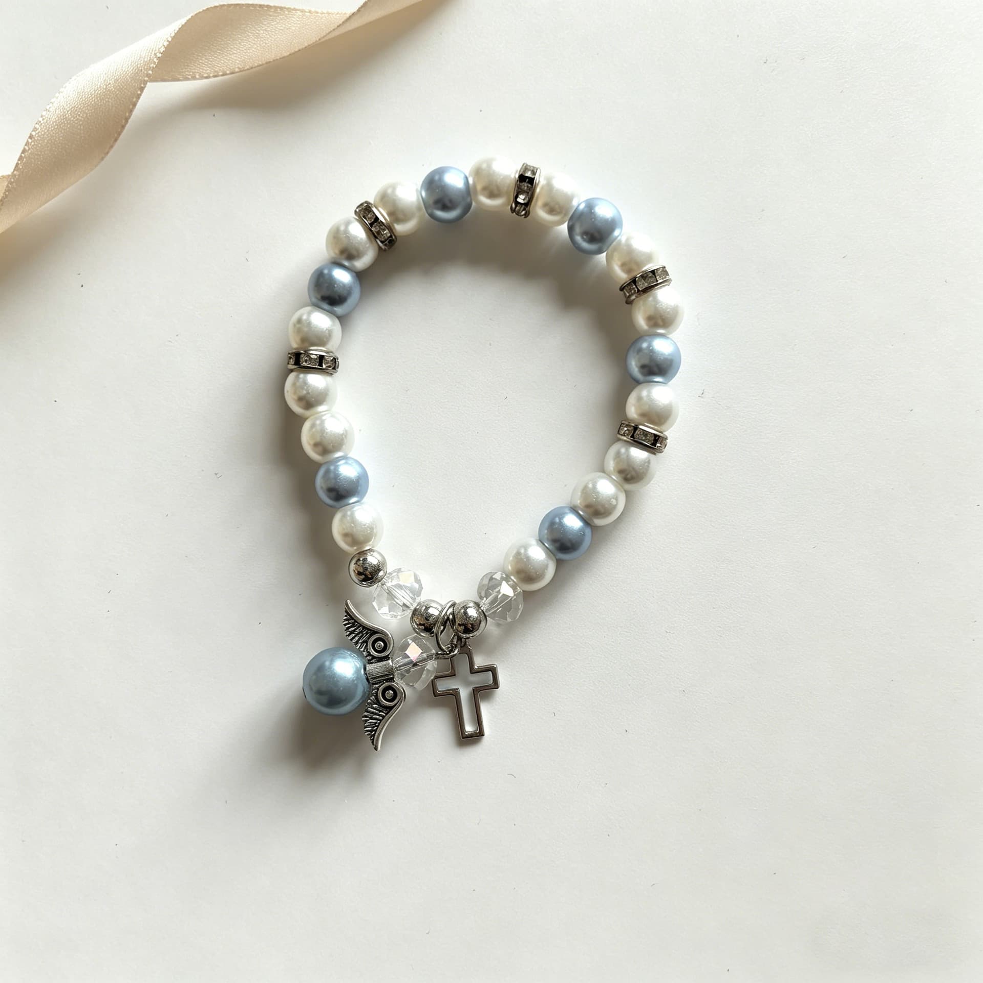 Bracelet chic perles, diamants et métal style euro-américain