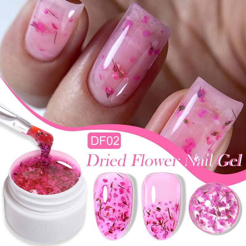 New Nail Art Dried Flower Gel