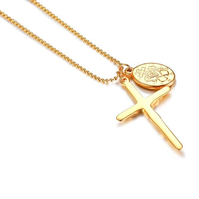 Pendentif chaîne de pull femme acier inoxydable