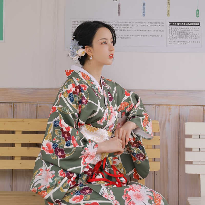 Robe Yukata Rétro Japonaise pour Femme