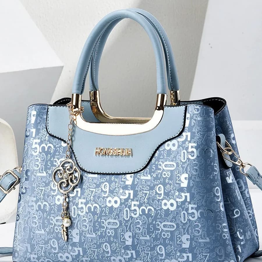 2026 New Ladies Fashion Handbag Digital Print Casual Large Capacity Shoulder Crossbody Bag Urban Minimalist PU Tote Bag