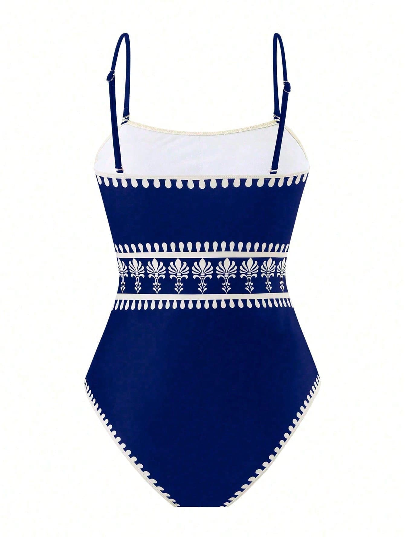 Nouvel Ensemble Maillot 2026 : Une Pièce Bleu Floral + Jupe Pareo