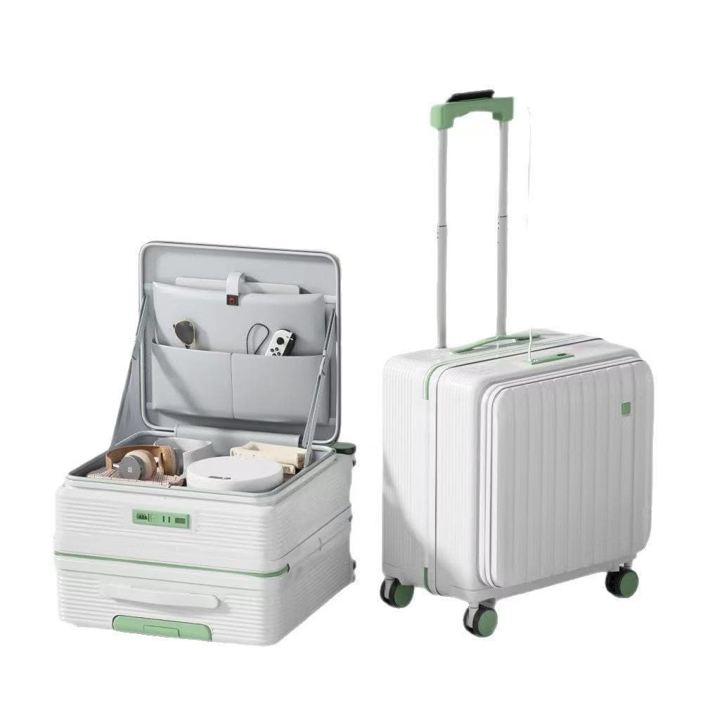 Only Supports Self Pickup Brand New 20 Inch Side Opening Small Luggage Compartment With Cup Holder, USB Port, Multifunctional Luggage, Boarding Password Box, Sturdy And Durable, Lightweight T