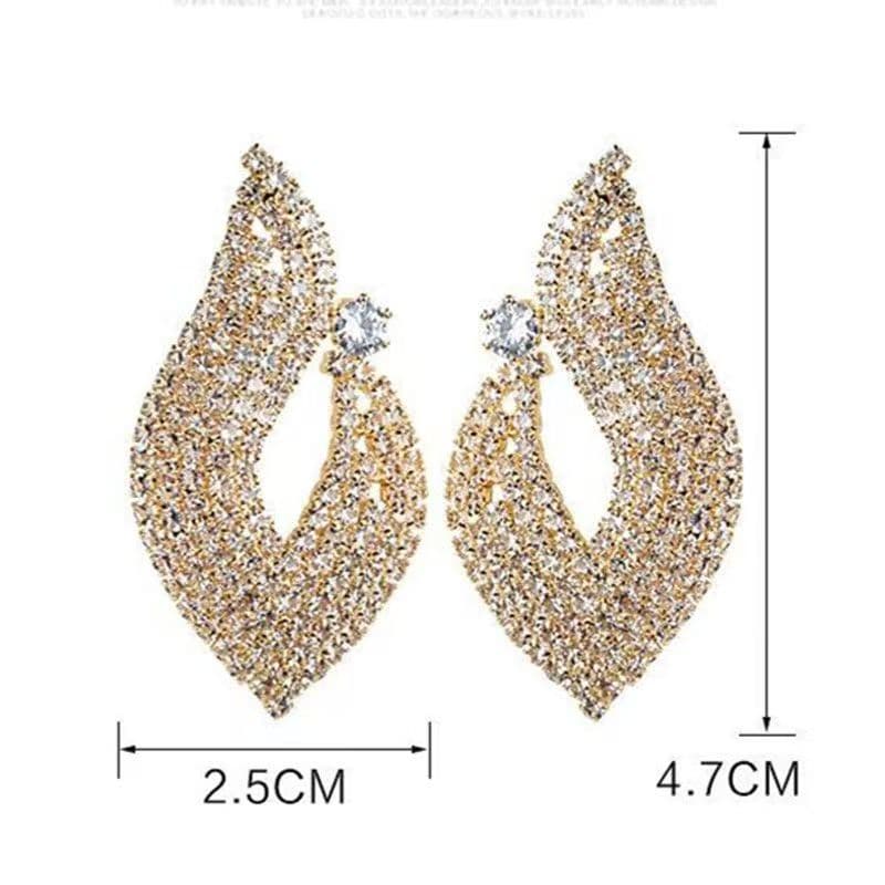 Clins d'oreilles tout strass mobiles, audace coréenne élégante et scintillante