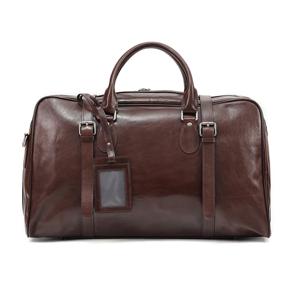 Vegetable Tanned Leather Luggage Bag, Men's Bag, Sports And Fitness Bag, Genuine Leather Business Handbag, Short Distance Outdoor Travel Bag