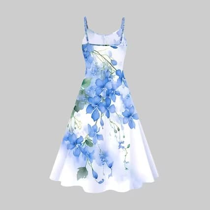 Ensemble 2 pièces robe camisole col V imprimé digital