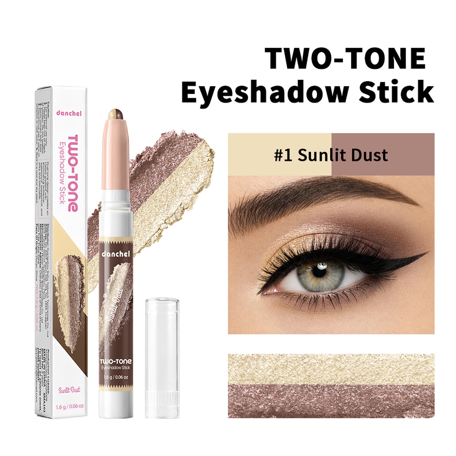 Contour And Highlight Cosmetics Two-Color Gradient Eyeshadow Pen
