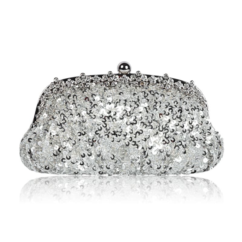Diamond-encrusted Fully Beaded And Sequined Tote Bagshoulder Or Crossbodyvintage Bead-embroidered Design