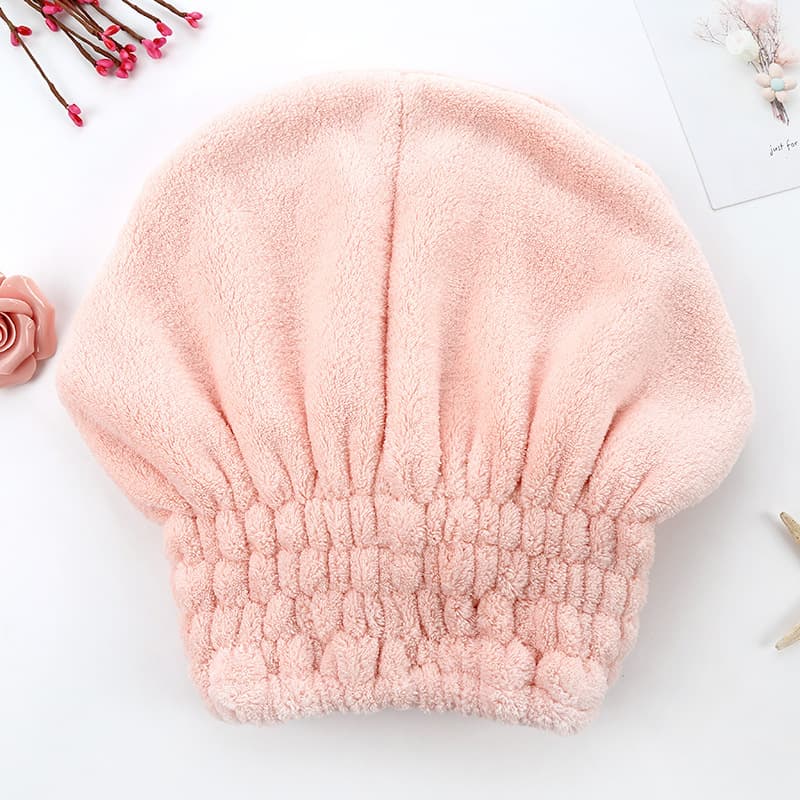 Bonnet Bain & Séchage Polaire Corail Femme