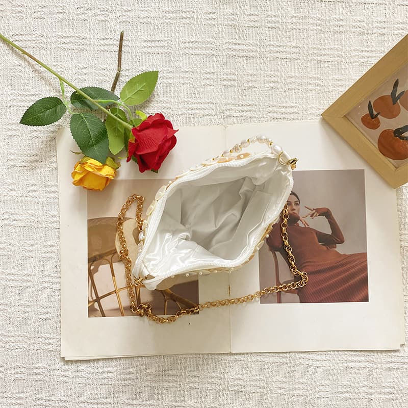 Handwoven Shell-Shaped Dumpling Bag For Women