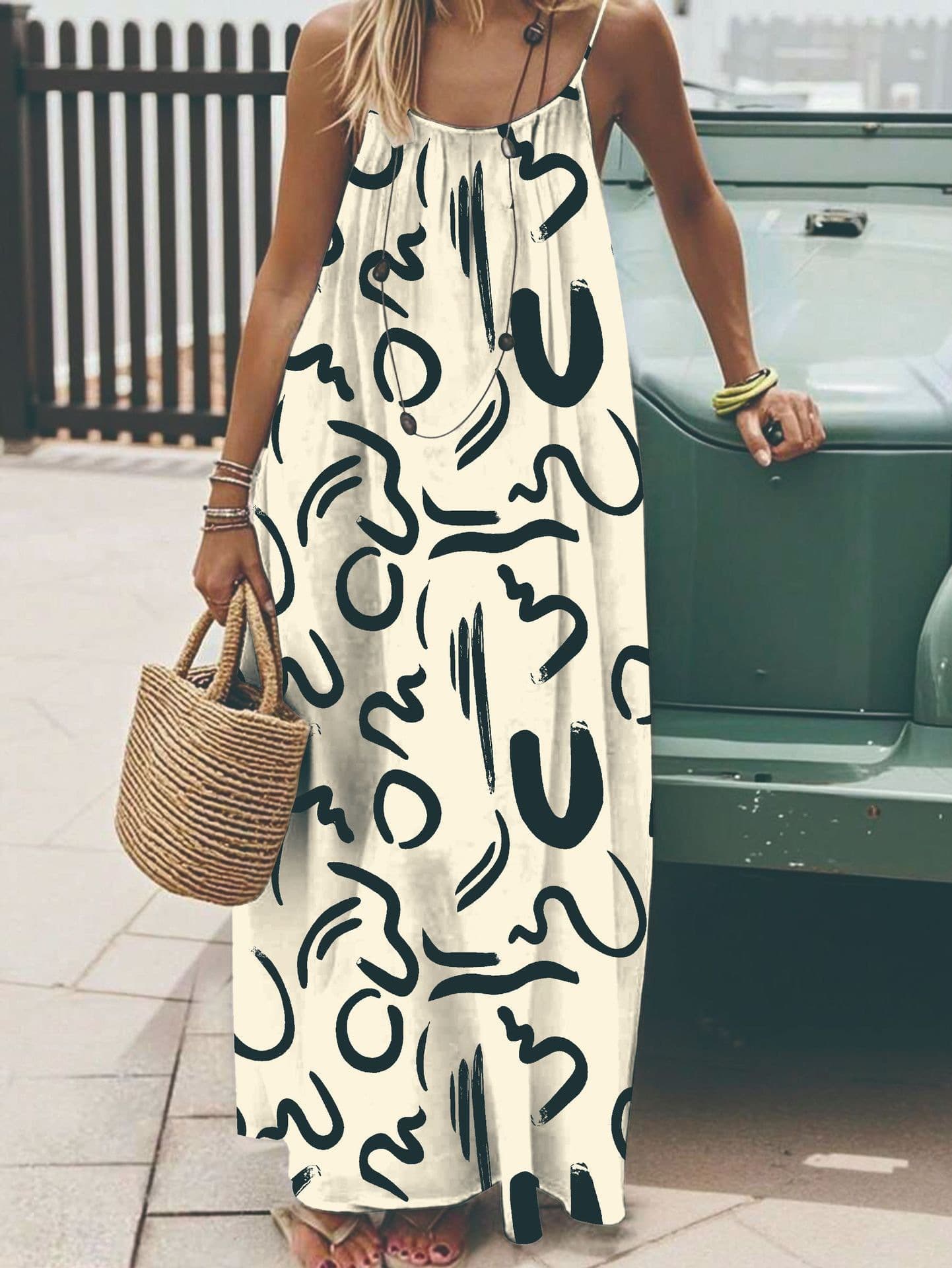 Robe fluide à brides dos nu