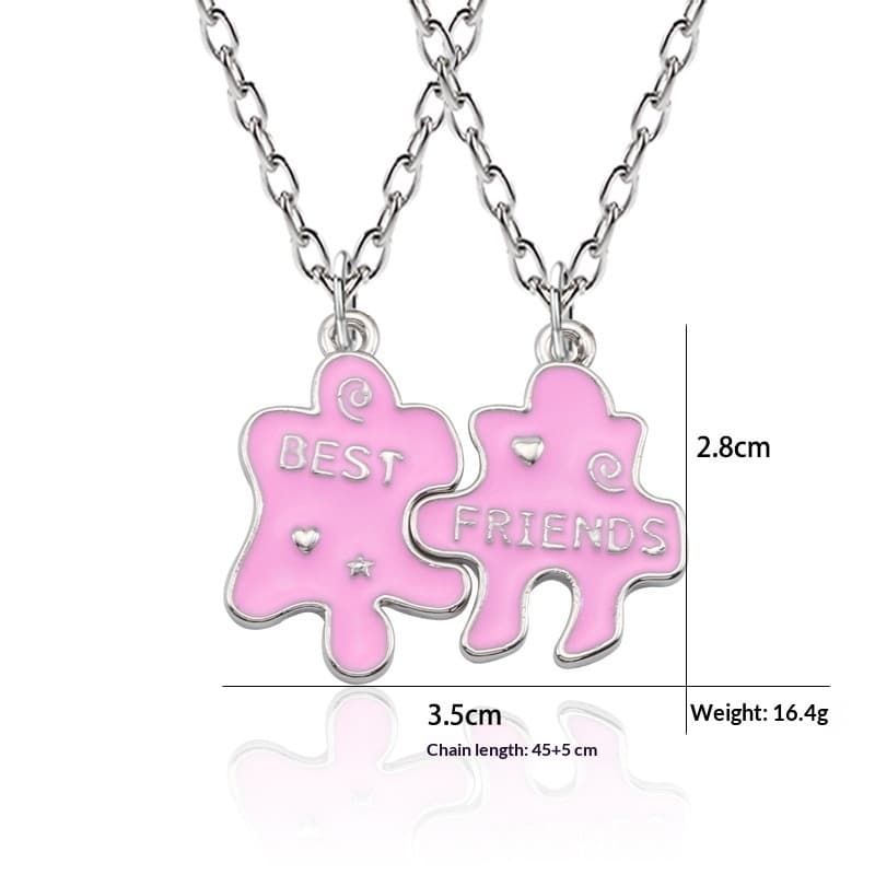 Collier Pendentif Puzzle Alphabet Style Coréen