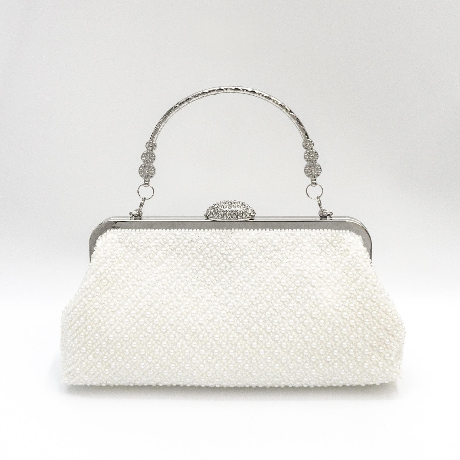 Solid-color Fine-bead New Clutch Bag